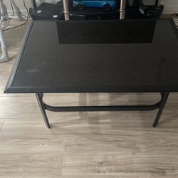 Black Glass Top Coffee Table 