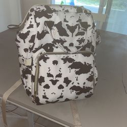 Cow Print Diaper Bag Book Bag