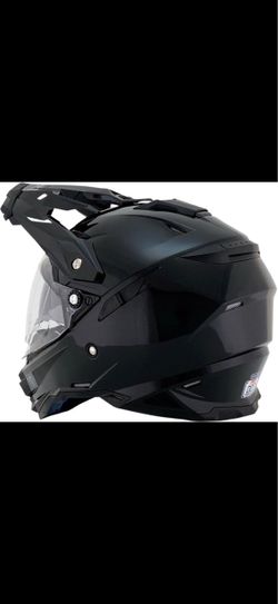 Matte Black Adventure Dual Sport Motorcycle Helmet