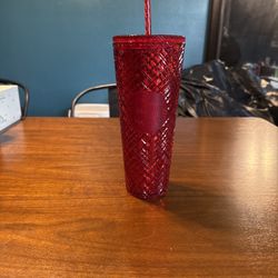 Starbucks Winter Holiday 2021 Jeweled Red Siren Tumbler Cold Cup 24oz Venti