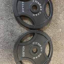 2-45lb. Fitness Gear Olympic Plates 