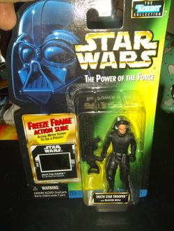 Brand New Kenner Star Wars The Power of the Force Death Star Trooper Freeze Frame Action Slide Figure