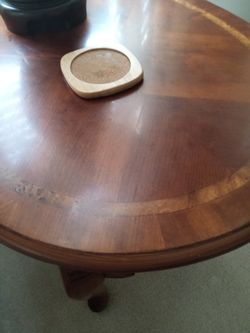 Antique French Provincial Parquet End Table