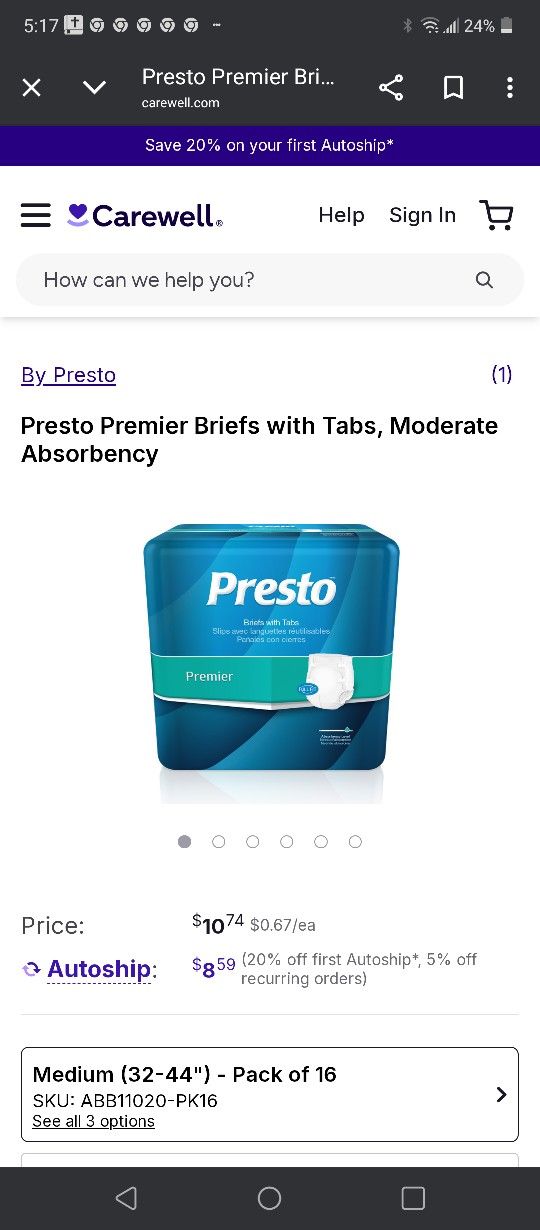 Presto Briefs With Tab