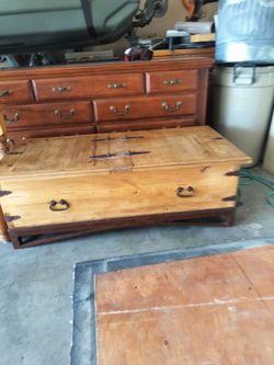 Coffee Table.. Mexican Rustic Pine ..Locks..49 by 17 by 24