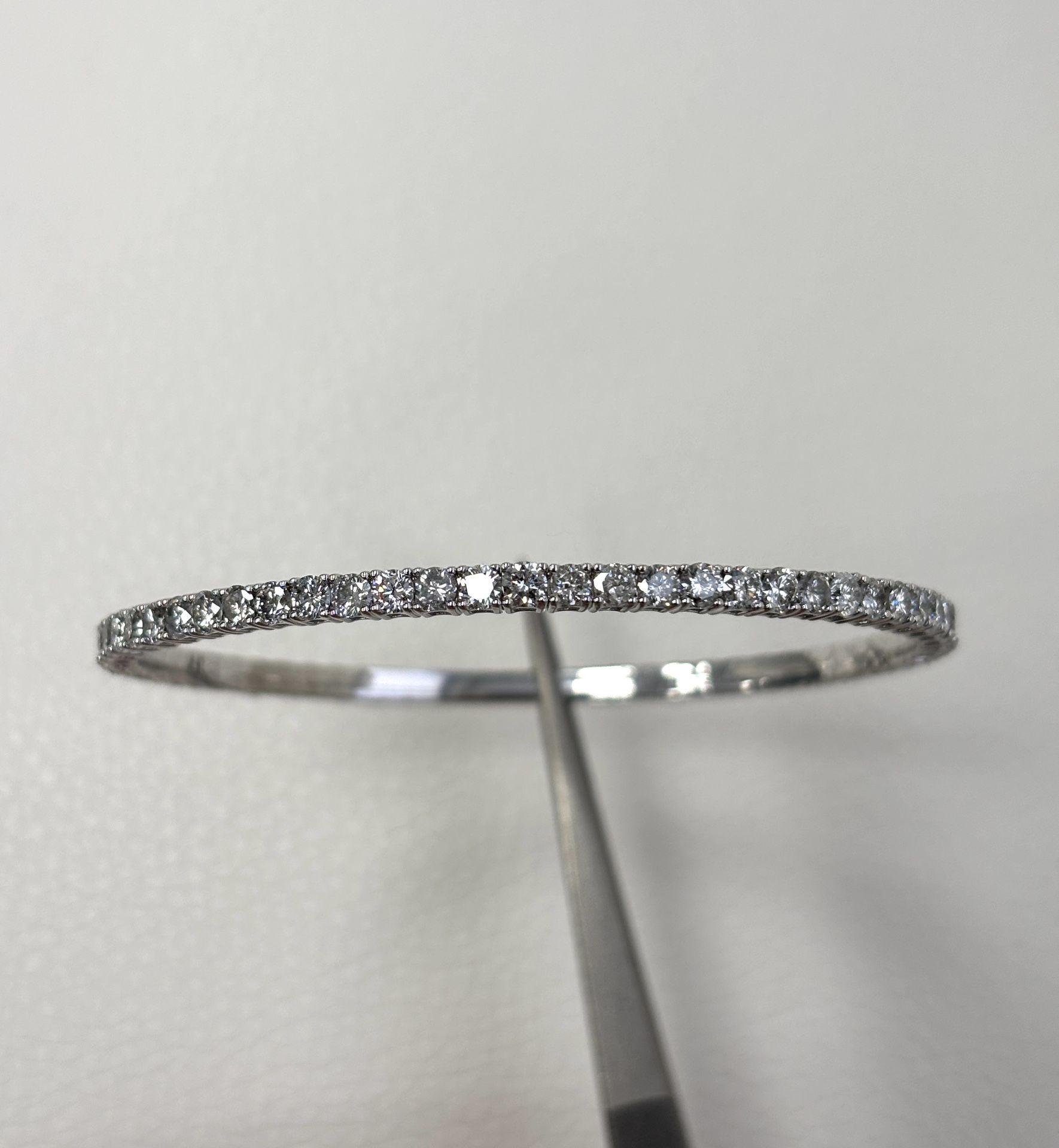 Natural Diamonds Flexible Bangle 14k Gold