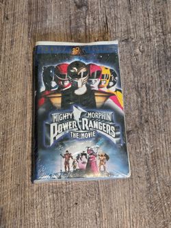 SEALED NEW 1995 Mighty Morphin Power Rangers The Movie VHS Back Watermarks