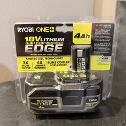 New Ryobi ONE+ 18V 4.0 Ah  HIGH PERFORMANCE EDGE Battery