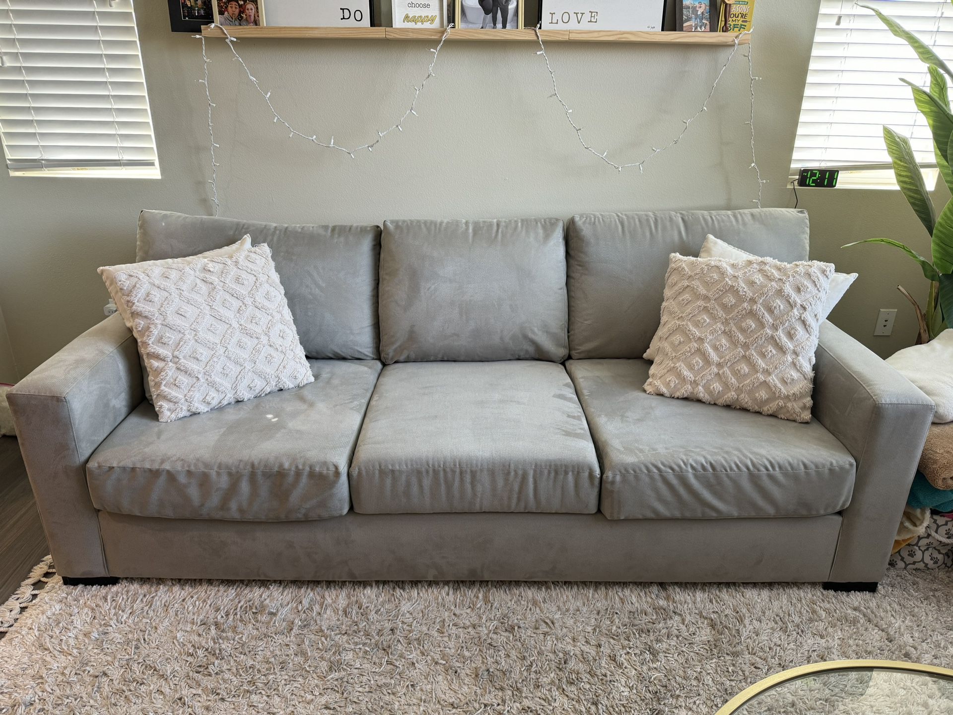 Heather Grey Couch - Great Condition 