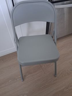 Gray Metal Folding Chair