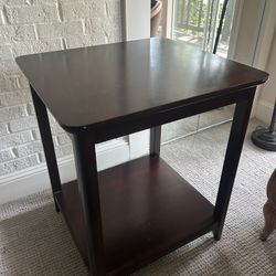 Dark Wood Side Table Or Nightstand