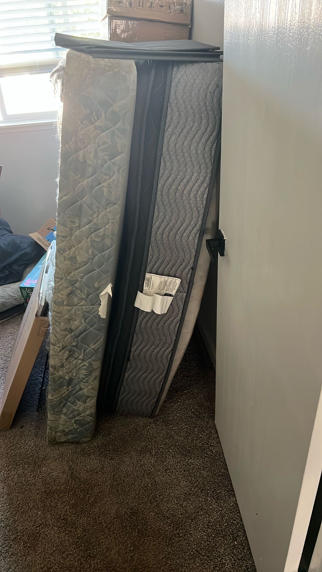 Queen size Bed With Box Spring and Metal Frame