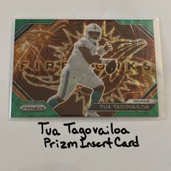 Tua Tagovailoa Miami Dolphins QB Prizm Short Print Insert Card. 