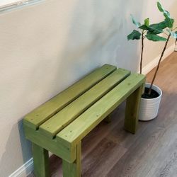 17"H X 30"W X 12"D (3 Planks) 🌱Solid Wood Bench ::: Oregano