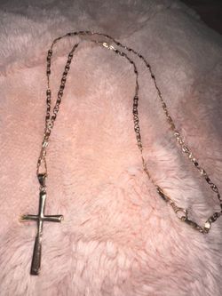 Gold chain and cross