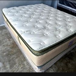 Queen Size Organic Hybrid Gel Europillowtop Mattress 
