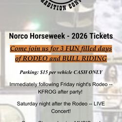 Norco Horseweek Rodeo Ticket – Sat 4/18 (Sold Out)