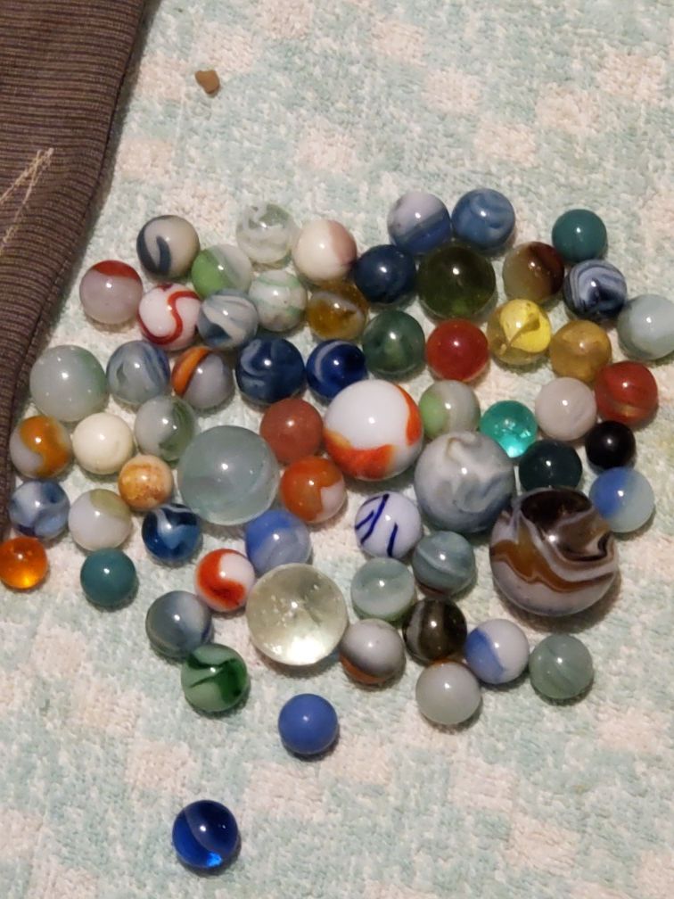 Antique marbles W/bag