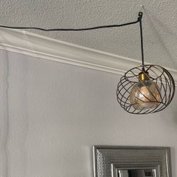 Swag Lamp W/ Dimmer 8” Diameter