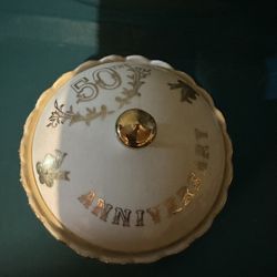 Porcelain 50th Anniversary Dish