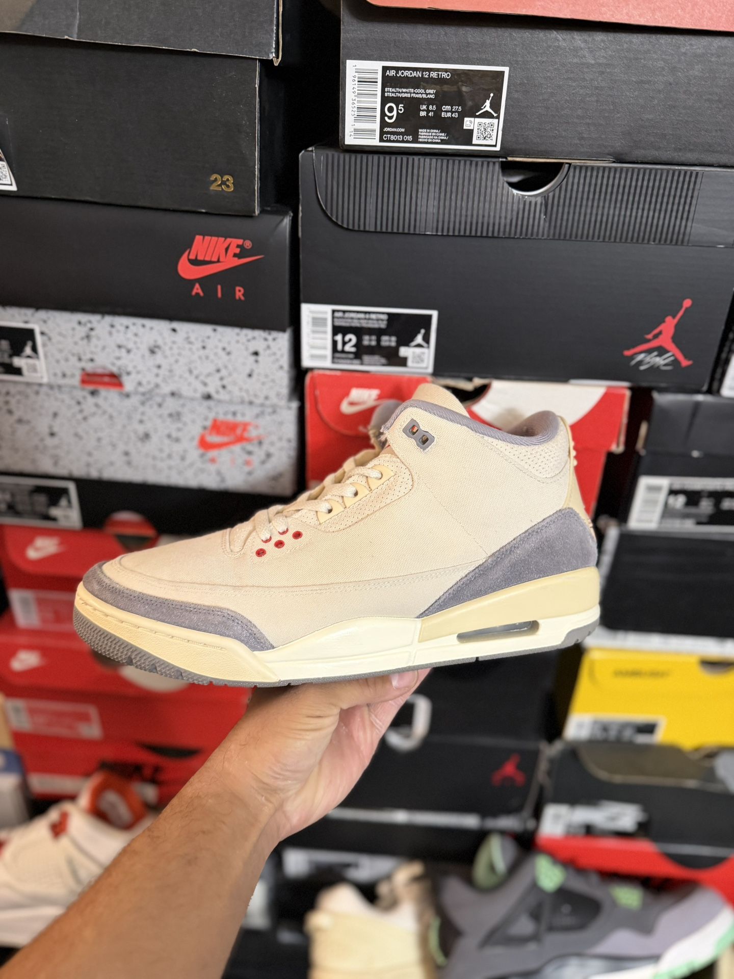 Jordan Muslin 3s size 12 USED But Clean 