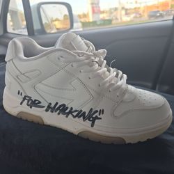 (Gently USED ) In Great Condition [SIZE 11]  OFF WHITE - OOO - "FOR WALKING"  (White/Tan) 