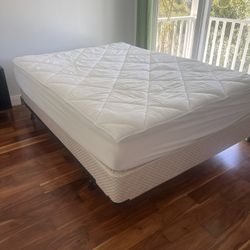 Queen Mattress, Box Spring And Frame 
