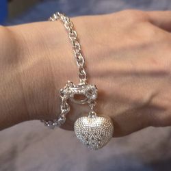 Silver Heart Bracelet 