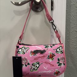 Pink Ed Hardy mini purse (READ BELOW)