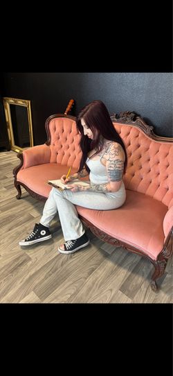 Pink vintage sofa