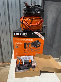Ridgid 6 gallon 150 psi 2-1/8 in brad nailer kit