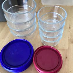 Pyrex glass food storage containers