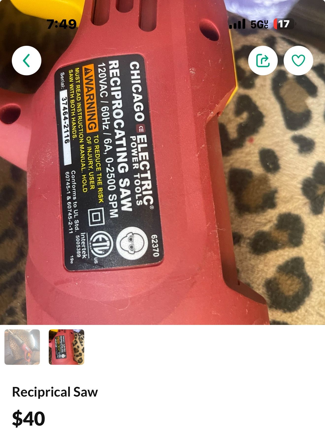 Reciprical Saw
