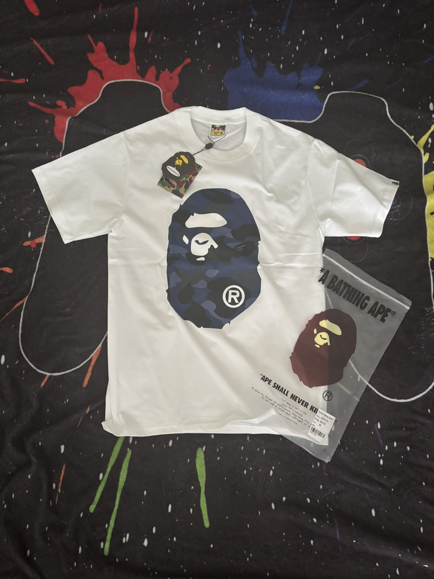 Bape T shirt camo Blue