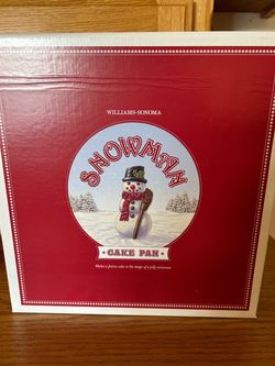 New No longer Available Williams-Sonoma Nordic Ware Nonstick Cast Aluminum 3D Snowman Pan