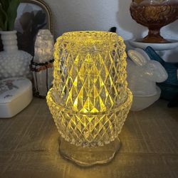 Clear Diamond Point Fairy Lamp