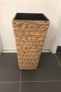 Tall Wicker Plant Pot