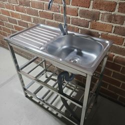 Brand New Stainless Steel Free - Standing Sink New In The Box