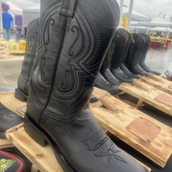 🔥 Handmade Black Cowboy Boots (Men’s) Sizes (8,9,10,11,12,13)
