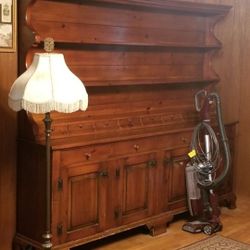Vintage Antique Hutch, 11 Drawers, 6'H x 7' W