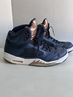 Nike Air Jordan 5 Retro Obsidian White Metallic Bronze 2016 136027-416 Mens Size 12
