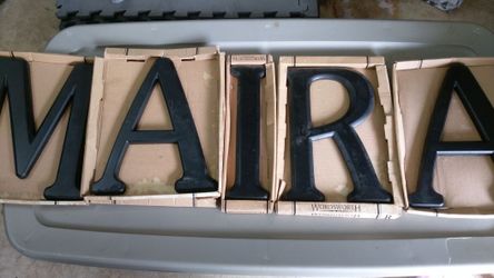 Black Letters $2 each
