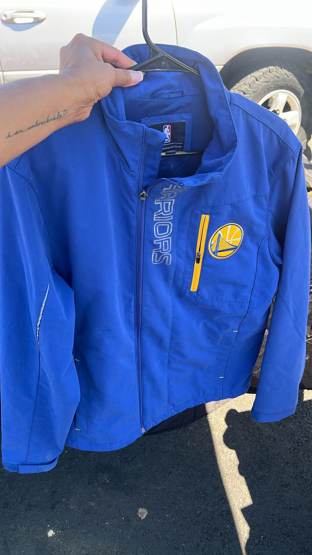 Golden State Warriors jacket full zip size Medium Carl Banks NBA