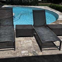 Aluminum Pool Chairs  and Resin Tables  