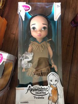 Disney Store Animators Collection Pocahontas 16" Doll Toddler Princess And Meeko
