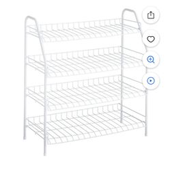 White 4-level Shoe Rack