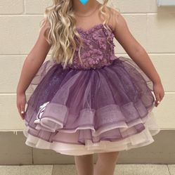 Kingdom Boutique Girls Purple & Blush Dress