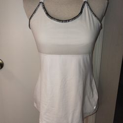 Kyodan Women's White Shelf Bra Athletic Tank Size Medium