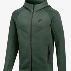 Nike Tech Fleece Windrunner Full-Zip Hoodie Gorge Green Size M FQ1883-341