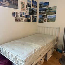 Twin Bed Frame and Mattress